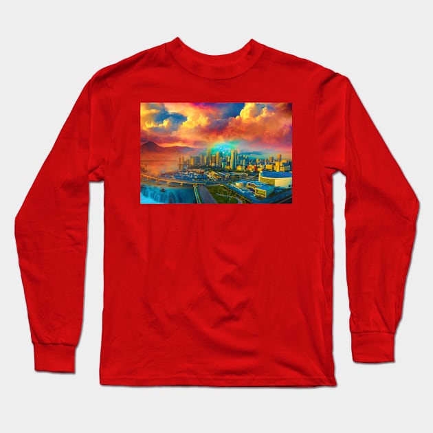 City Scape-big Long Sleeve T-Shirt by jasminaseidl